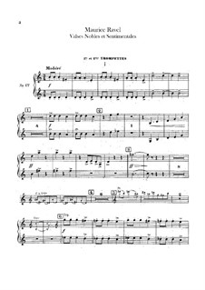 Valses nobles et sentimentales, M.61: Trumpets I, II part by Maurice Ravel