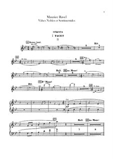 Valses nobles et sentimentales, M.61: Celesta part by Maurice Ravel