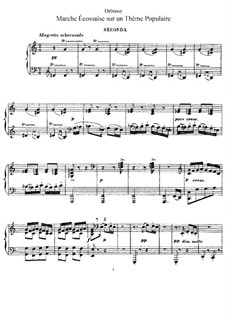Marche écossaise sur un thème populaire, L.77: First part, second part by Claude Debussy