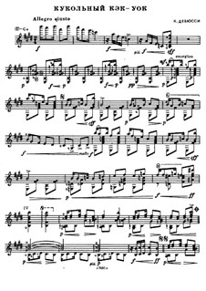 No.6 Golliwogg's Cakewalk: For guitar by Claude Debussy