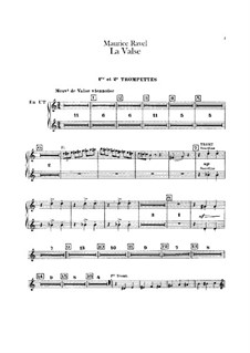 La valse. Choreographic Poem for Orchestra, M.72: Trumpets parts by Maurice Ravel