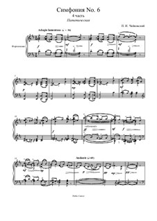 Movement IV: For piano by Pyotr Tchaikovsky