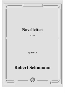 Eight Novelettes, Op.21: Novelette No.5 by Robert Schumann