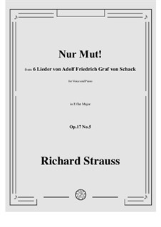 No.5 Nur Mut!: E flat Major by Richard Strauss