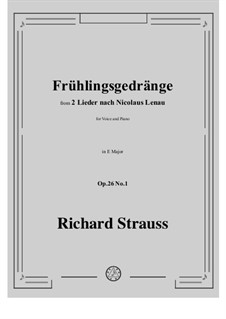 Two Songs, Op.26: No.1 Frühlingsgedränge by Richard Strauss