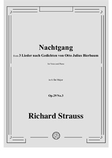 No.3 Nachtgang: For voice and piano by Richard Strauss