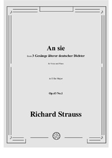 No.1 An sie: E flat Major by Richard Strauss