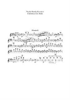 Christmas Eve. Suite: Flutes parts by Nikolai Rimsky-Korsakov