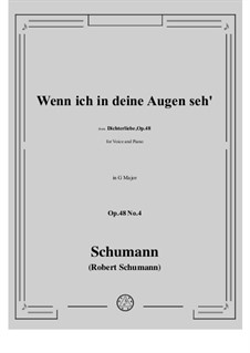 No.4 When I Look in Your Eyes: For voice and piano by Robert Schumann