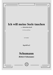 No.5 I Want to Bathe My Soul in the Chalice of the Lily: For voice and piano by Robert Schumann