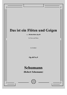 No.9 There is a Playing of Flutes and Violins: For voice and piano by Robert Schumann