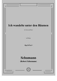Circle of Songs, Op.24: No.3 Ich wandelte unter Bäumen (We Walked under Woodland) by Robert Schumann