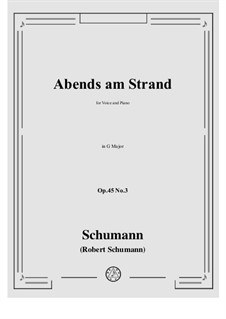 Romances and Ballades, Op.45: No.3 Abends am Strand (Evening on the Shore) by Robert Schumann