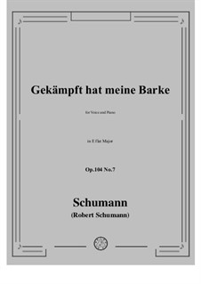 No.7 Gekampft hat meine Barke: No.7 Gekampft hat meine Barke by Robert Schumann