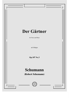 No.3 Der Gartner: No.3 Der Gartner by Robert Schumann