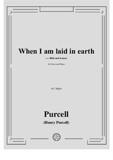 Dido's Lament: For voice and piano by Henry Purcell