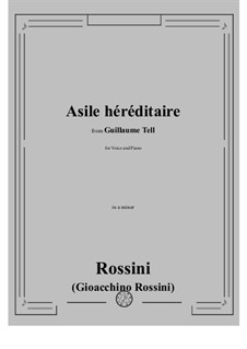 Asile héréditaire: For voice and piano by Gioacchino Rossini