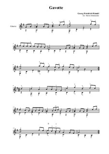 Gavotte in G Major: For guitar by Georg Friedrich Händel