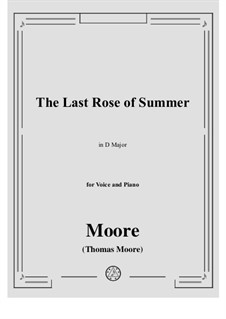 The Last Rose of Summer: For voice and piano by folklore