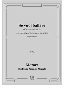 Se vuol ballare: F Major by Wolfgang Amadeus Mozart