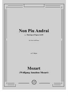Non più andrai (Now no More): C Major by Wolfgang Amadeus Mozart