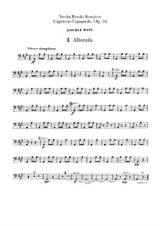 Capriccio Espagnol, Op.34: Double bass part by Nikolai Rimsky-Korsakov
