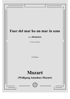 Fuor del mar ho un mar in seno: D Major by Wolfgang Amadeus Mozart