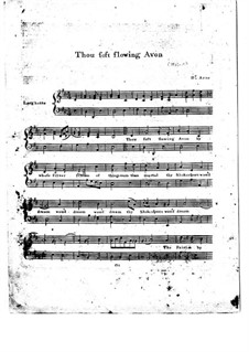 Thou Soft Flowing Avon: For voice and harpsichord by Thomas Augustine Arne
