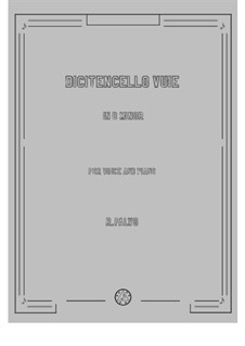 Dicitencello vuie: B minor by Rodolfo Falvo