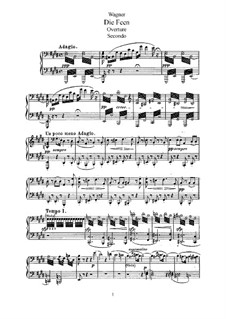 The Fairies, WWV 32: Piano-vocal score by Richard Wagner