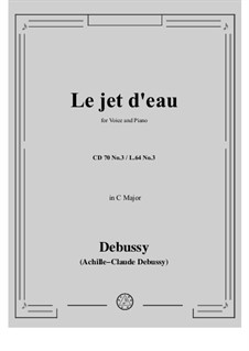 Five Poemes by Baudelaire, L.64: No.3 Le jet d'eau by Claude Debussy