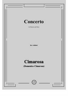 Concerto in c minor: For bassoon and piano by Domenico Cimarosa