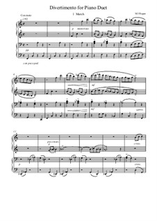Divertimento for Piano Duet: Divertimento for Piano Duet by Michael Regan