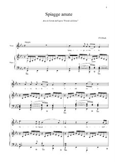 Spiagge amate: For voice and piano by Christoph Willibald Gluck
