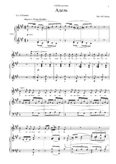 Adèle: For voice and piano by Mikhail Glinka