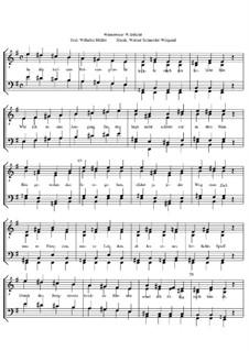 Winterreise, Nr.1-43, Op.23: Nr.41 Irrlicht. Titel Nr.9 für 4-stimmigen Männerchor (TTBB) by Werner Schneider-Wiegand