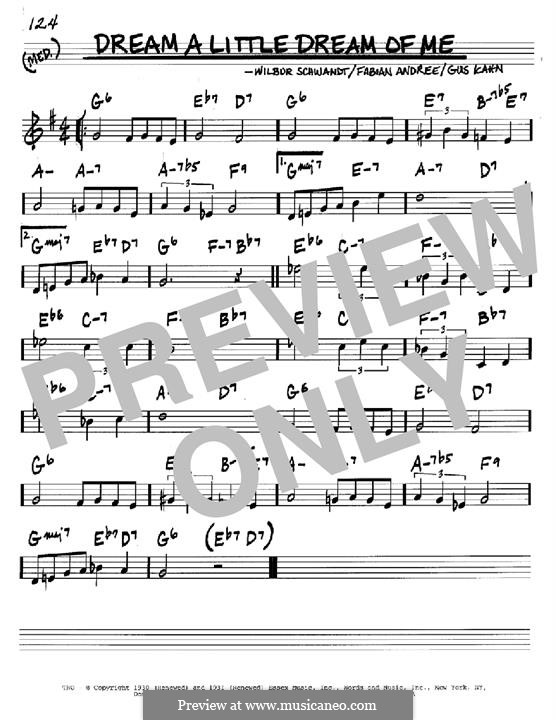 Dream a Little Dream of Me: For any instrument by Fabian Andre, Wilbur Schwandt
