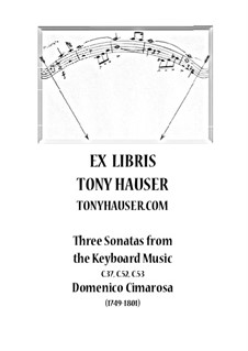 Three Sonatas, C.37, C.52, C.53: Three Sonatas by Domenico Cimarosa