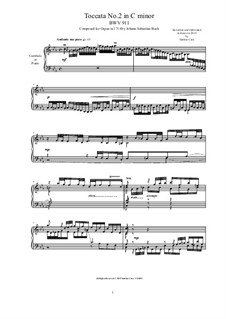 Toccata in C Minor, BWV 911: For harpsichord (or piano) by Johann Sebastian Bach