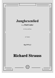No.2 Junghexenlied: F minor by Richard Strauss