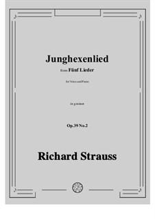 No.2 Junghexenlied: G minor by Richard Strauss