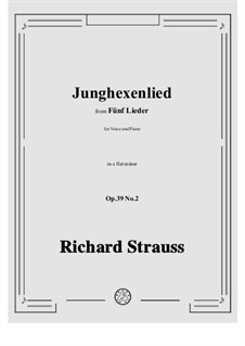 No.2 Junghexenlied: E flat minor by Richard Strauss