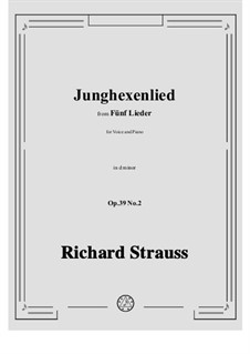 No.2 Junghexenlied: D minor by Richard Strauss