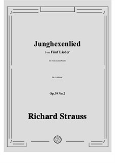 No.2 Junghexenlied: C minor by Richard Strauss