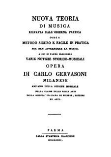 Nuova Teoria di Musica: Nuova Teoria di Musica by Carlo Gervasoni