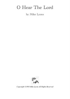 Variations on 'O Hear The Lord' – Brass Band: Variations on 'O Hear The Lord' – Brass Band by Mike Lyons