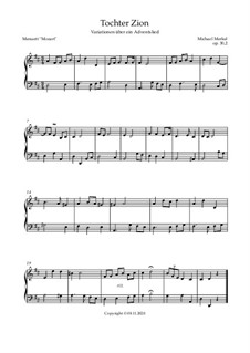 Variationen über 'Tochter Zion', Op.30: Nr.2 Menuett by Michael Merkel