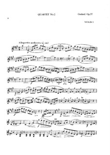 String Quartet No.2 in A Major, Op.37: Parts by Benjamin Godard
