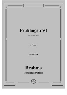 Romances and Songs, Op.63: Nr.1 Frühlingstrost by Johannes Brahms