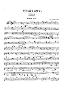 String Quintet in A Minor, Op.9: Parts by Karl Goldmark